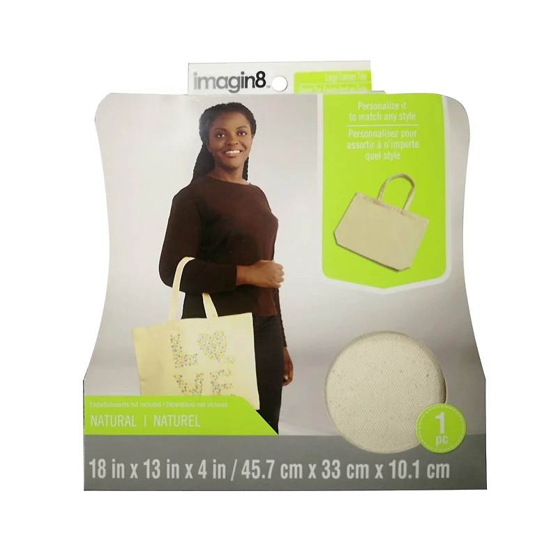 12 Pack: Natural Canvas Tote Bag by Make Market®