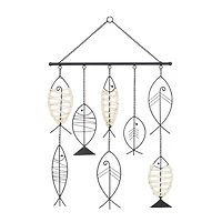 Black Metal Coastal Wall Decor, 31" x 21" x 1"