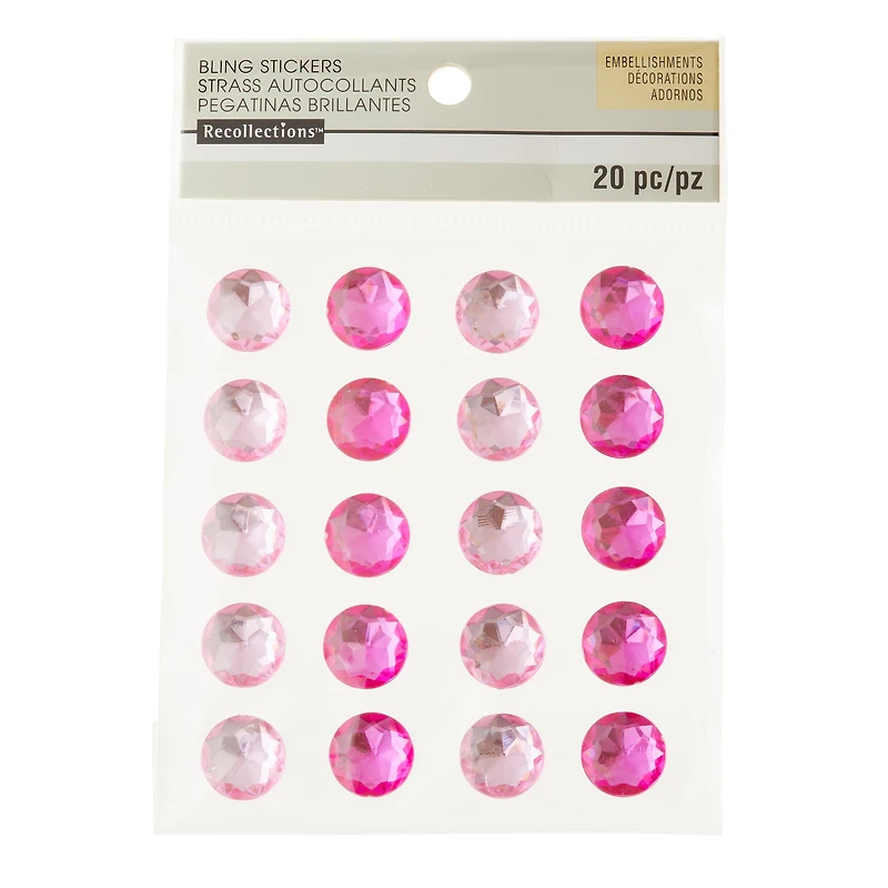 Pink & Fuchsia Rhinestone Stickers by Recollections™