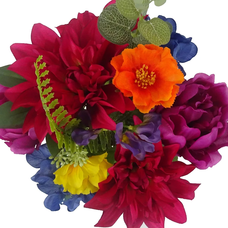 15" Pink & Purple Dahlia & Peony Bush by Ashland®