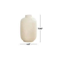 8" Cream Ceramic Minimalistic Vase