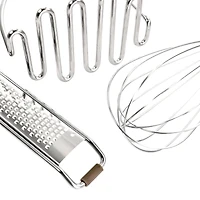 Martha Stewart 5-Piece Taupe Stainless Steel and Silicone Kitchen Utensil Tool Set