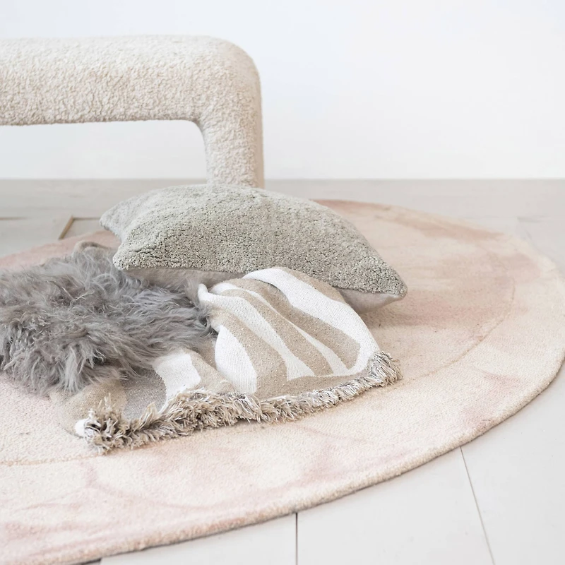 Hello Honey® 16" x 16" Charcoal Mongolian Lamb Fur Seat Cover