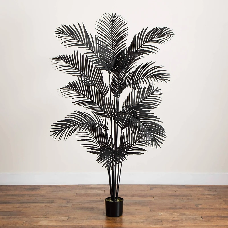 6ft. Artificial Halloween Black Paradise Palm Tree