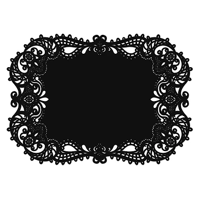 Hortense B. Hewitt Co. Black Laser Place Mat, 12 Pack