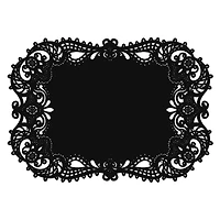 Hortense B. Hewitt Co. Black Laser Place Mat, 12 Pack