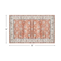 Glitzhome® & Ivory Oriental Area Rug