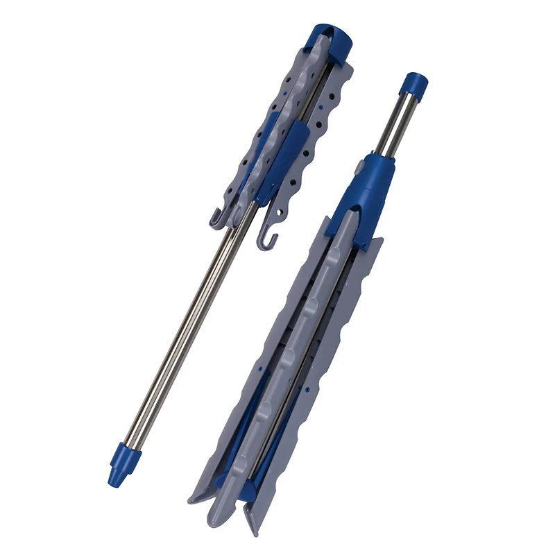 Household Essentials Silver & Blue Collapsible Portable Indoor Tripod Clothes Drying Rack