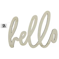 Leisure Arts® 12" Hello Wood Word