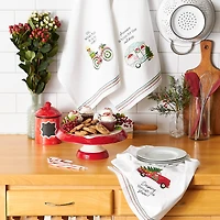 DII® Holidays On Wheels Printed Dishtowel Set