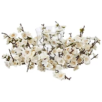 6.5" White Plum Blossom Candelabrum