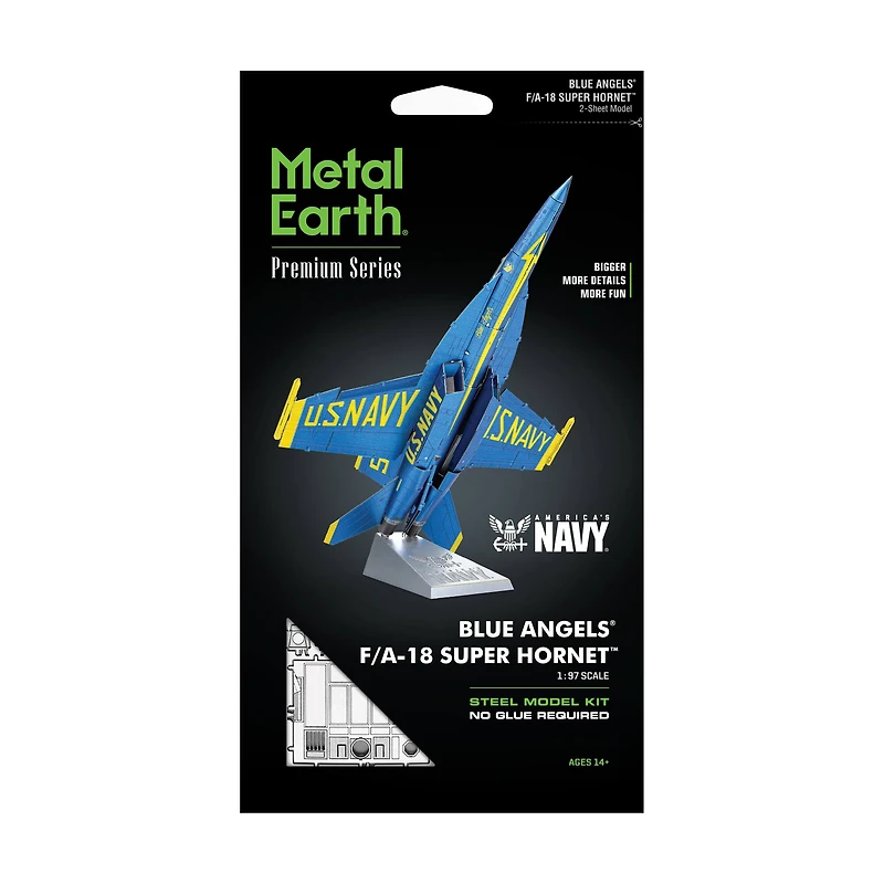 Metal Earth Premium Series ICONX 3D Metal Model Kit - Blue Angels F/A-18 Super Hornet