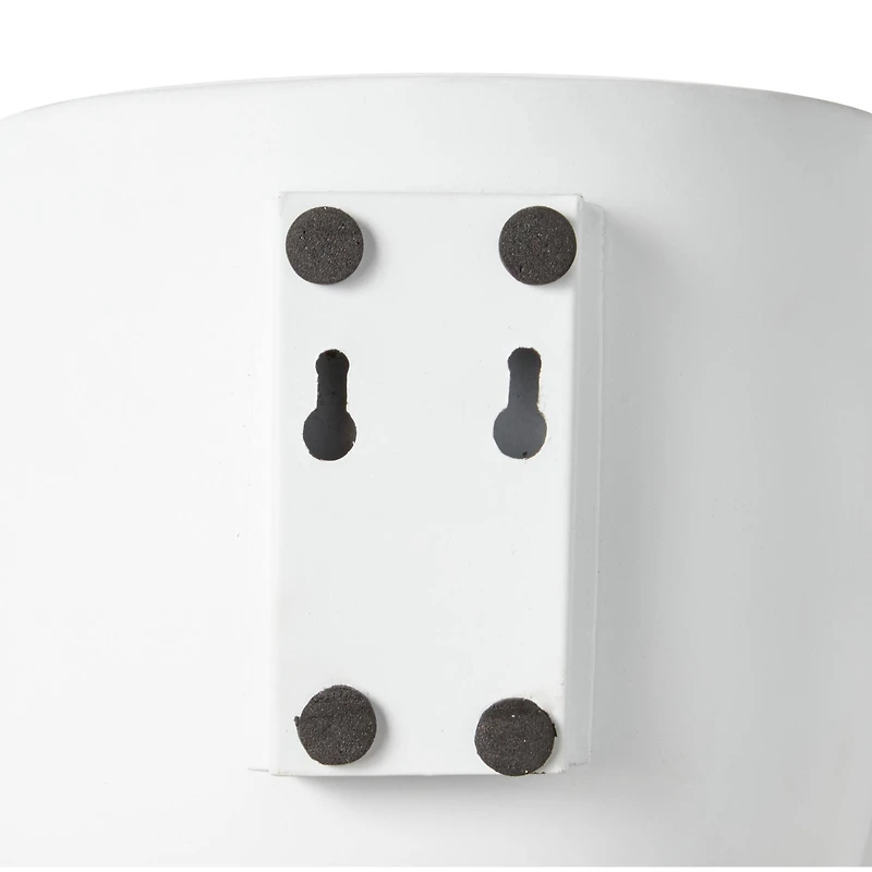 White Metal Contemporary Planter Set