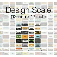 RoomMates Retro Cassettes Peel & Stick Wallpaper