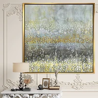 Designart - Glam Rain Abstract III - Modern & Contemporary Framed Canvas