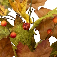 5ft. Maple Leaves & Berries Artificial Fall Harvest Garland