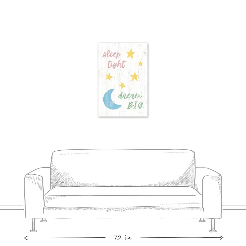 Sleep Tight Dream Big 20" x 30" Canvas Wall Art