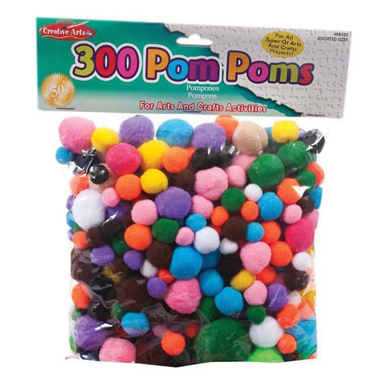 Charles Leonard Creative Arts™ Pom Poms, 3 Packs of 300