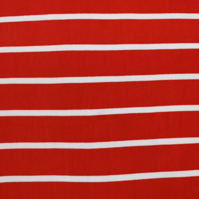 Fabric Merchants White Stripes on Double Brushed 4-Way Stretch Fabric