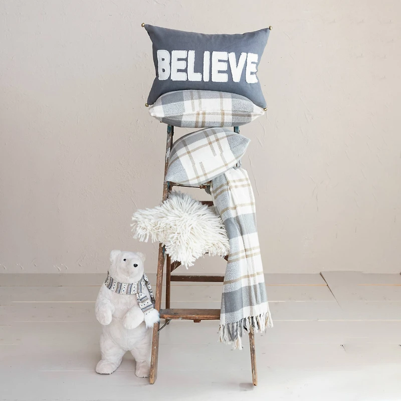 Hello Honey® 24" Believe Cotton Lumbar Pillow