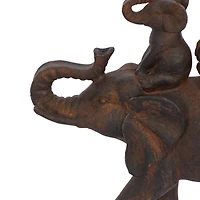 10" Brown Elephant Sculpture