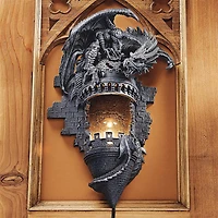 Design Toscano 17" Dragon's Castle Lair Illumimated Wall Sconce