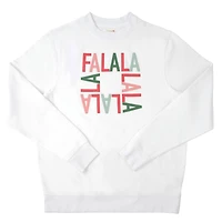 White Fa-La-La Adult Crew Neck Sweatshirt by Celebrate It