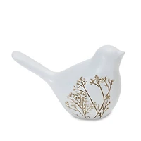 Floral Etched Bird Figurines Set