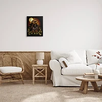 Stupell Industries Spooky Pumpkin Skeleton Haunted Woods Canvas Wall Art