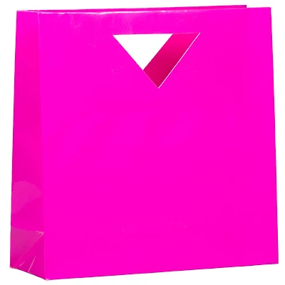 JAM Paper Medium Glossy Gift Bags with Triangle Handle