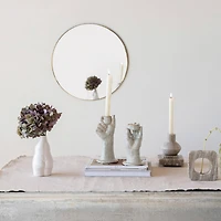 Hello Honey® 4" Beige Marble Taper Holder