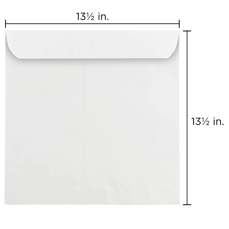 JAM Paper 13.5" Large White Square Invitation Envelopes