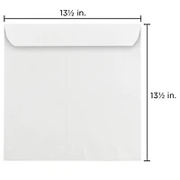 JAM Paper 13.5" Large White Square Invitation Envelopes