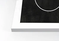 Moon Circle 11" x 14" White Framed Print Under Plexiglass