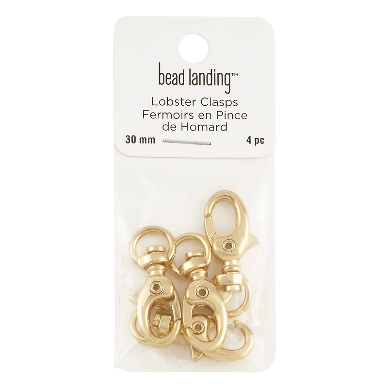 30mm Gold Lobster Clasps by Bead Landing™