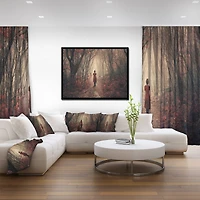 Designart - Woman in Frosty Forest