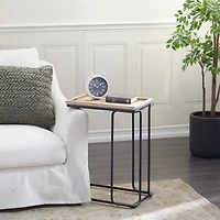 26" Beaded Edge Iron Accent Table