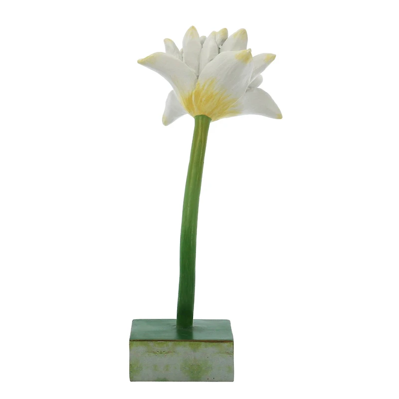 9.75" White Lotus Flower Tabletop Accent by Ashland®