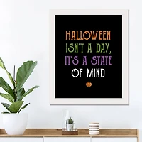 Halloween is a State of Mind 16" x 20" White Framed Print Under Plexiglass