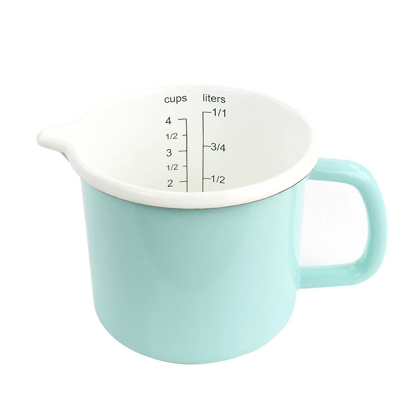 Martha Stewart Turquoise Enamel on Steel Measuring Cup