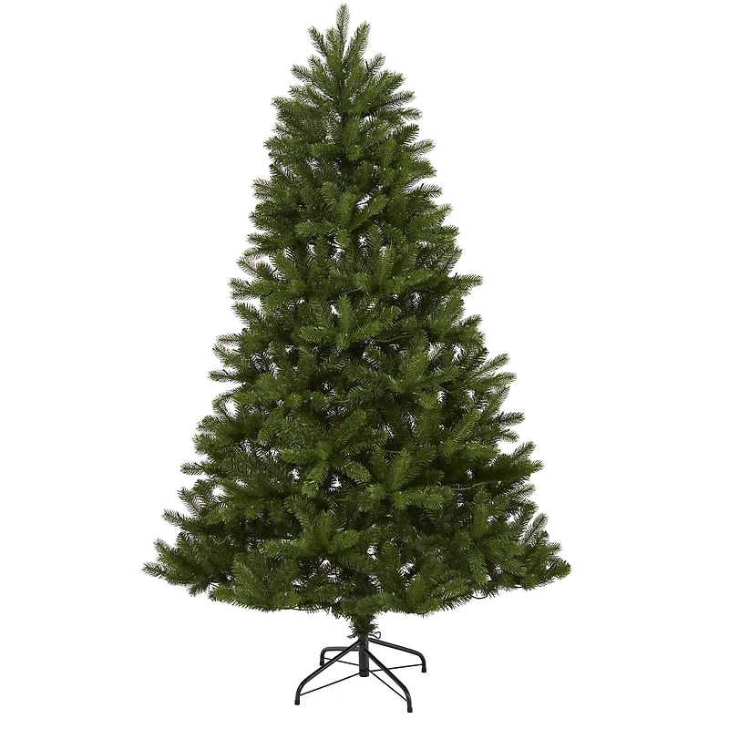 6ft. Pre-Lit New Haven Spruce Artificial Christmas Tree, Clear LED Lights