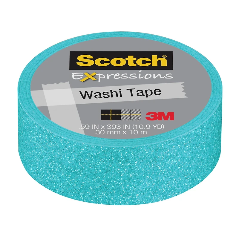 12 Pack: 3M Scotch® Expressions Pastel Blue Glitter Washi Tape