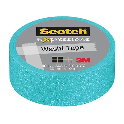 12 Pack: 3M Scotch® Expressions Pastel Blue Glitter Washi Tape