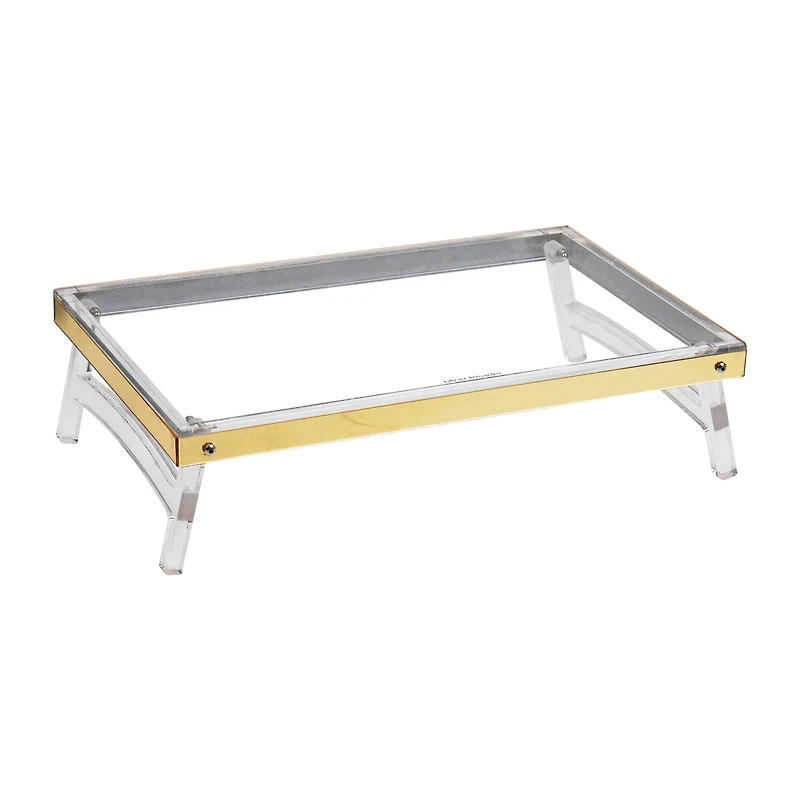 Mind Reader Cosmopolitan Collection Gold Foldable Monitor Stand