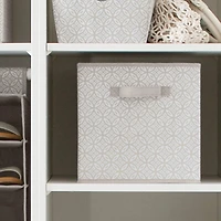 Simplify Gray Boho Collapsible Storage Cube