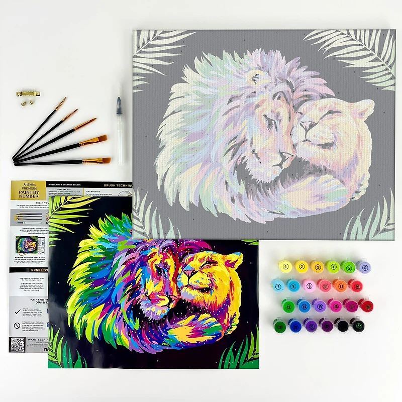 ArtSkills® Lions & Giraffes Premium Paint by Number Set