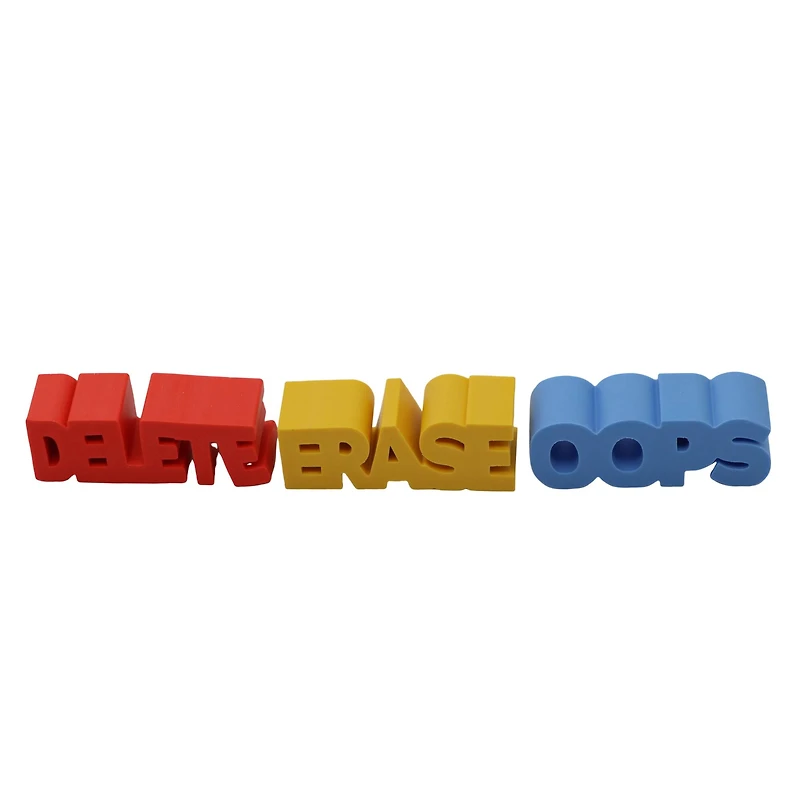Die Cut Word Eraser Set by Fab Finds