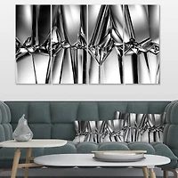 Designart - Black White Crystal Background