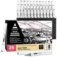 Arteza® Gray Tones Dual Tip Alcohol Marker Set