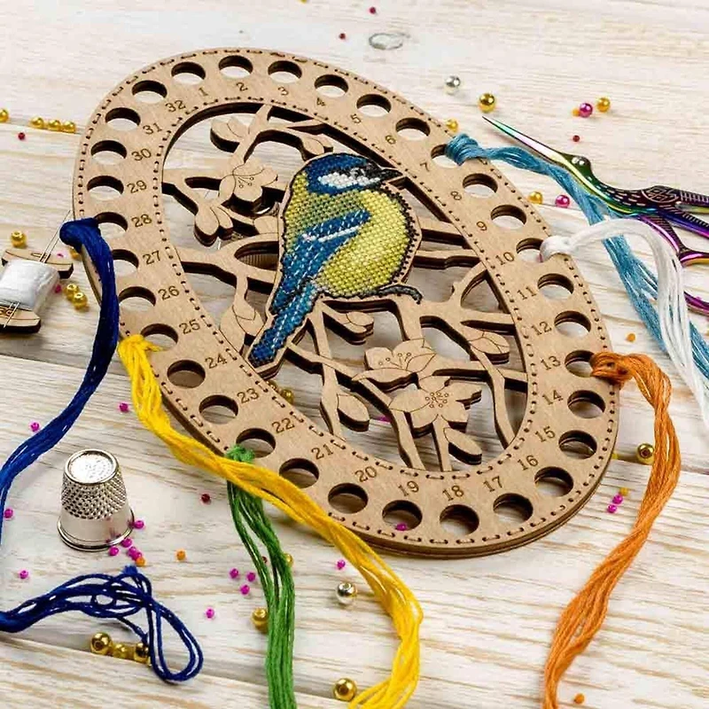 Wonderland Crafts Bird Numbered Embroidery Thread Organizer